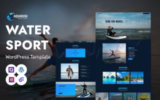 Aqua Rush – Water Sports And Adventure WordPress Elementor Theme WordPress Theme