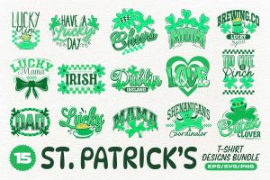 St. Patrick’s T-shirt Designs Bundle