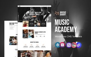 MusicDiary – Music Academy and Instrument Training WordPress Elementor Theme WordPress Theme