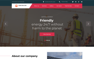 Construct – Construction Landing page template Free Landing Page Template