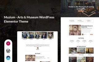 Muzium – Arts & Museum WordPress Elementor Theme WordPress Theme