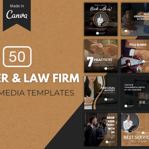 50 Premium Lawyer Canva Templates For Social Media