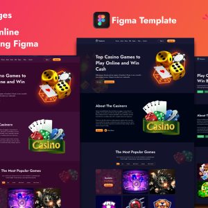 Casinorx - online Casino Gambling Figma Template UI Element