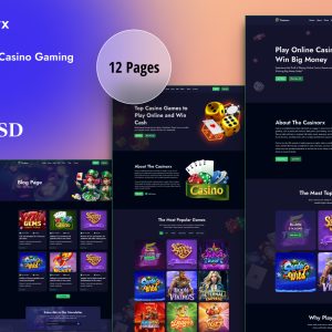 Casinorx - Online Casino Gaming PSD Template