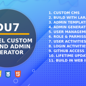 Du7 Laravel cms and Admin Generator Admin Template