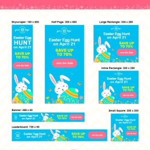 Easter Adwords Set Animated Banner