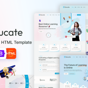 Educate - Online Education & Courses HTML Website Template