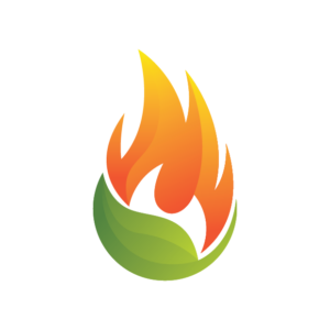 Fire And Leaf Logo Template