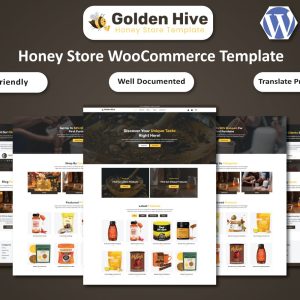 Golden Hive - Honey, Herbal Tea, and Coffee Store WooCommerce Elementor Template WooCommerce Theme