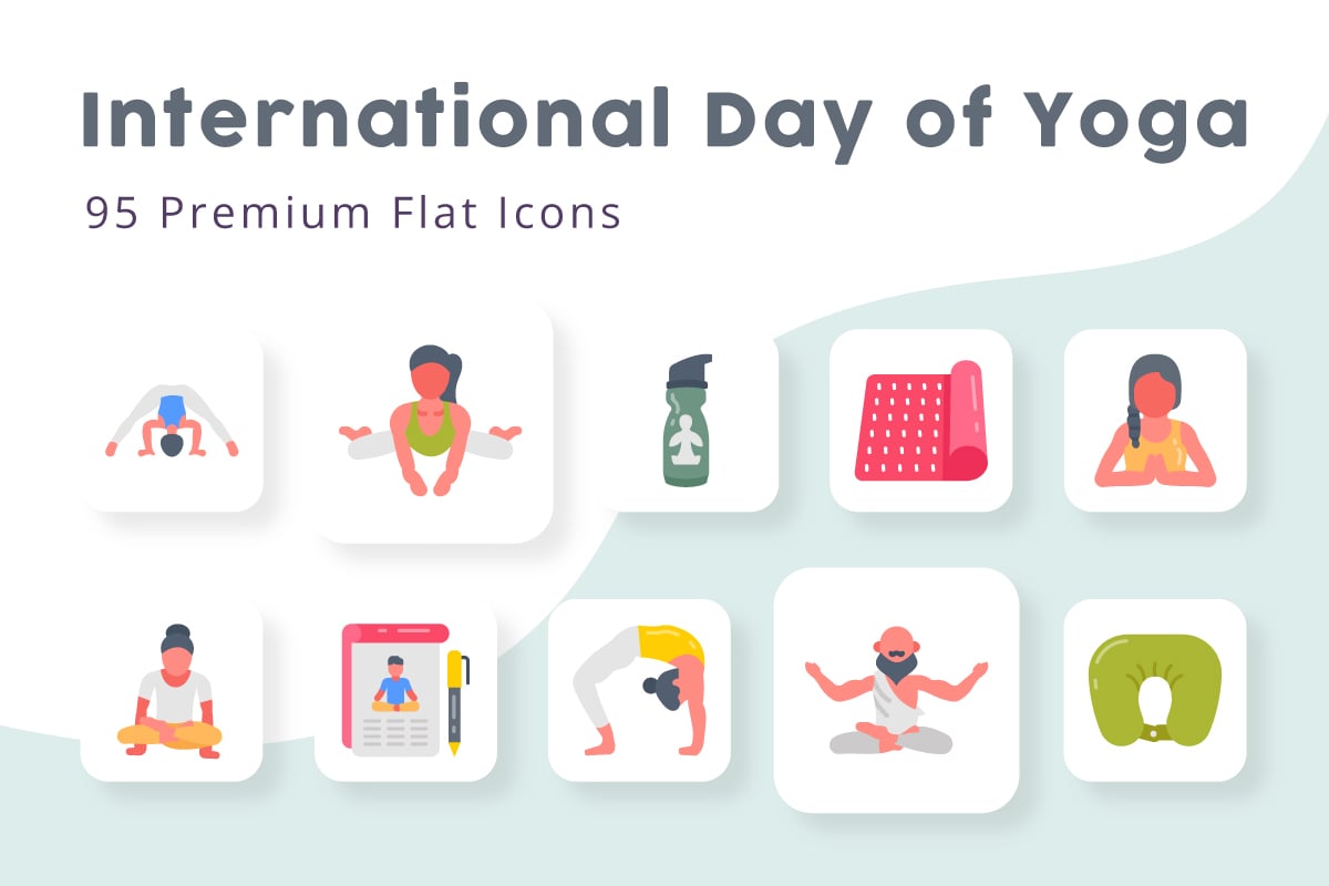 international-day-of-yoga-95-premium-flat-icons-icon-set
