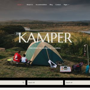 Kamper - Campsites, Camping & Outdoor accommodation Joomla Template