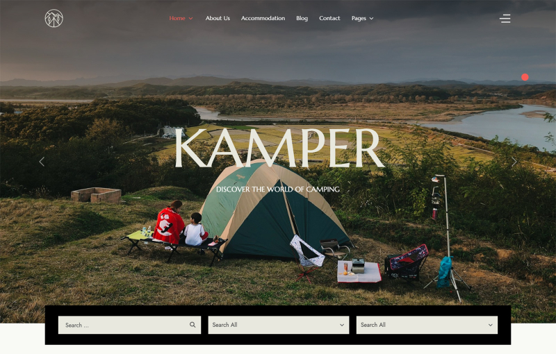 kamper-campsites-camping-outdoor-accommodation-joomla-template