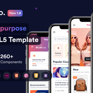 Nepro – The Multipurpose Mobile HTML5 Template Website Template