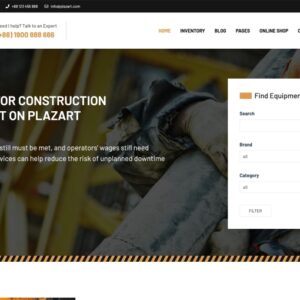 Plazart | Construction Equipment Joomla Template