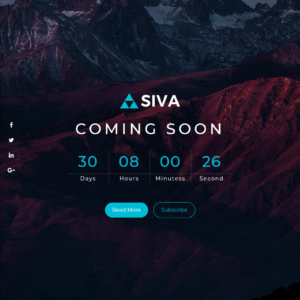 SIVA - Coming Soon Responsive Landing Page Template