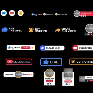 YouTube Subscribe Elements Motion Graphics template Motion Graphics Template