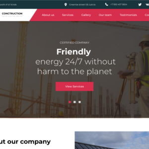 Construct - Construction Landing page template Free Landing Page Template