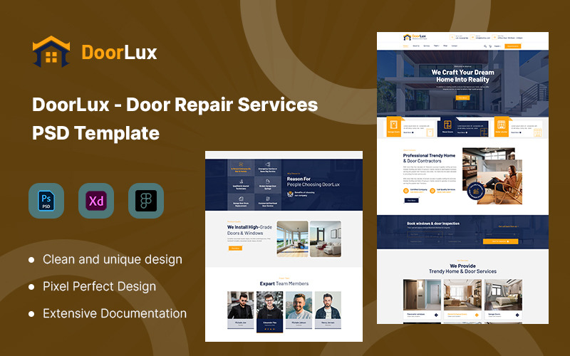 doorlux-door-repair-psd-template