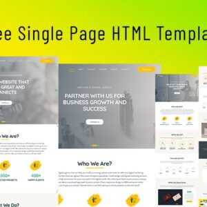 MAHA - Free Creative Agency & Portfolio HTML5 Template Landing Page Template