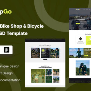 PopGo - Bike Shop & Bicycle Rental PSD Template