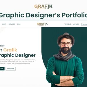 GRAFIK V2 - Graphic Designer Portfolio Website Elementor Template Elementor Kit