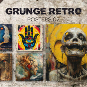 Grunge retro posters 02. Retro Art. Illustration