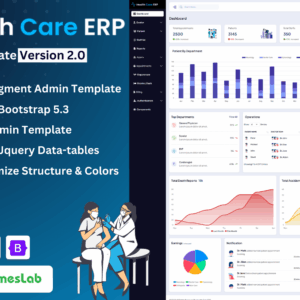 Healthcare ERP Responsive Admin Template for Clinics and Medical Services