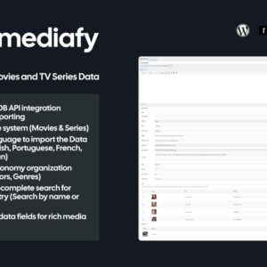 MEDIAFY - Get Movie and Series Data with TMDB API WordPress Plugin