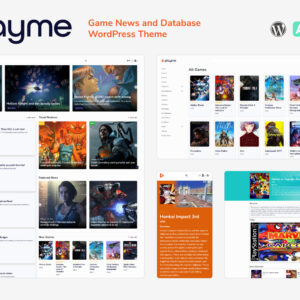 PLAYME - Game News and Database WordPress Theme