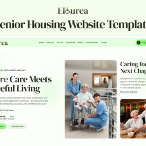 Eldurea – Senior Housing Website Template Landing Page Template