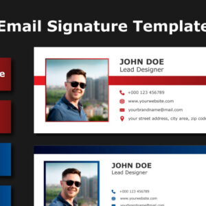 Email Signature Template - Vector Image - TemplateMonster