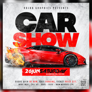 New Car Show social media instagram post design template