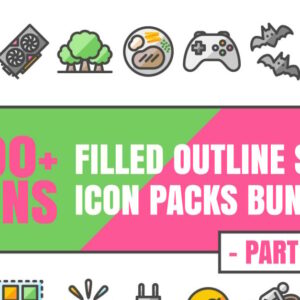 Outliz Bundle - Collection of Multipurpose Icon Packs in Filled Outline Style