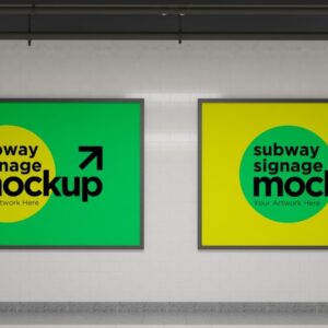 Subway Two Signage Horizontal Mockup 07 - TemplateMonster
