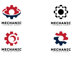 Abstract Gear Logo Template Vector Design V14