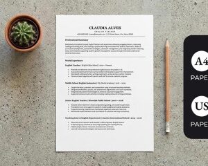 ATS Friendly Resume For English Teacher - TemplateMonster