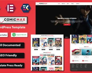 Comic Max – Anime & Manga Stories WordPress Elementor Template