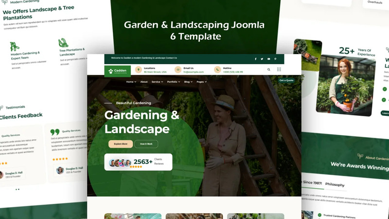 Garden & Landscaping Joomla 6 Template - Features Image 1