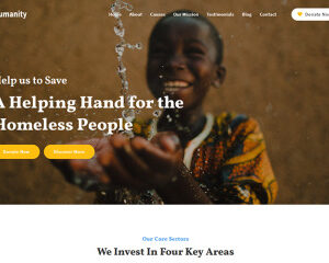 Humanity - Charity & Nonprofit Foundation Landing Page Template