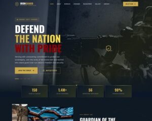 IRONGUARD - Military Service & Army Tailwind CSS landing page Template