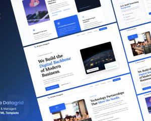 IT Company & Managed Services Responsive HTML5 Website Template – Rivanta Datagrid