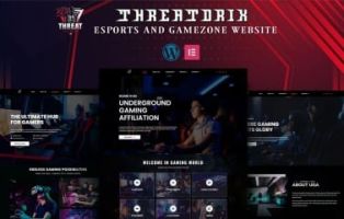 Threatorix – Esports and Gamezone Elementor Template Kit