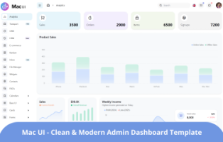 Mac UI – Modern Bootstrap Multipurpose Admin Dashboard Template